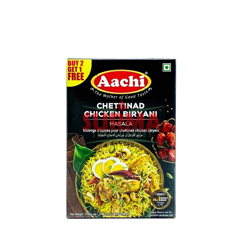 Aachi Ghettinad Chicken Biryani Masala 45G Asian Spice