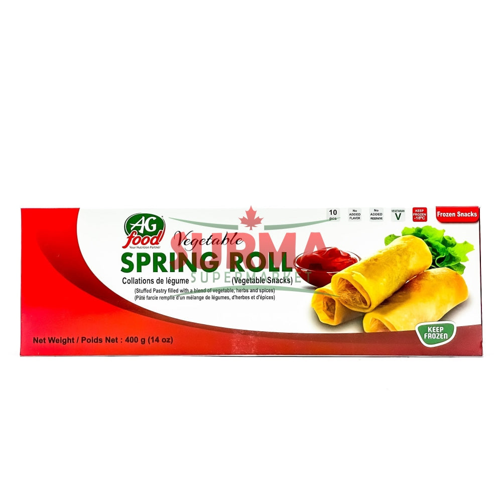 Ag Food Vegetable Spring Rolls 10 Pc Frozen Baked