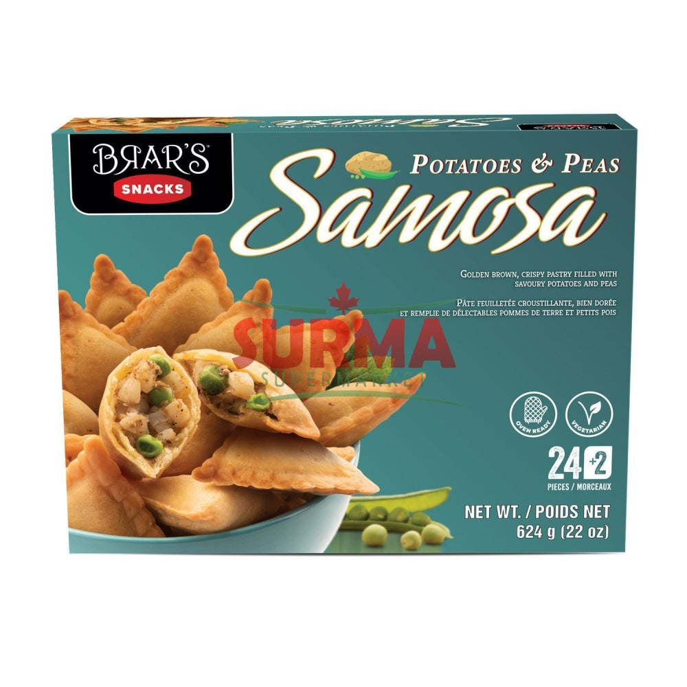 Brars Potatoes & Peas Samosas Frozen Baked