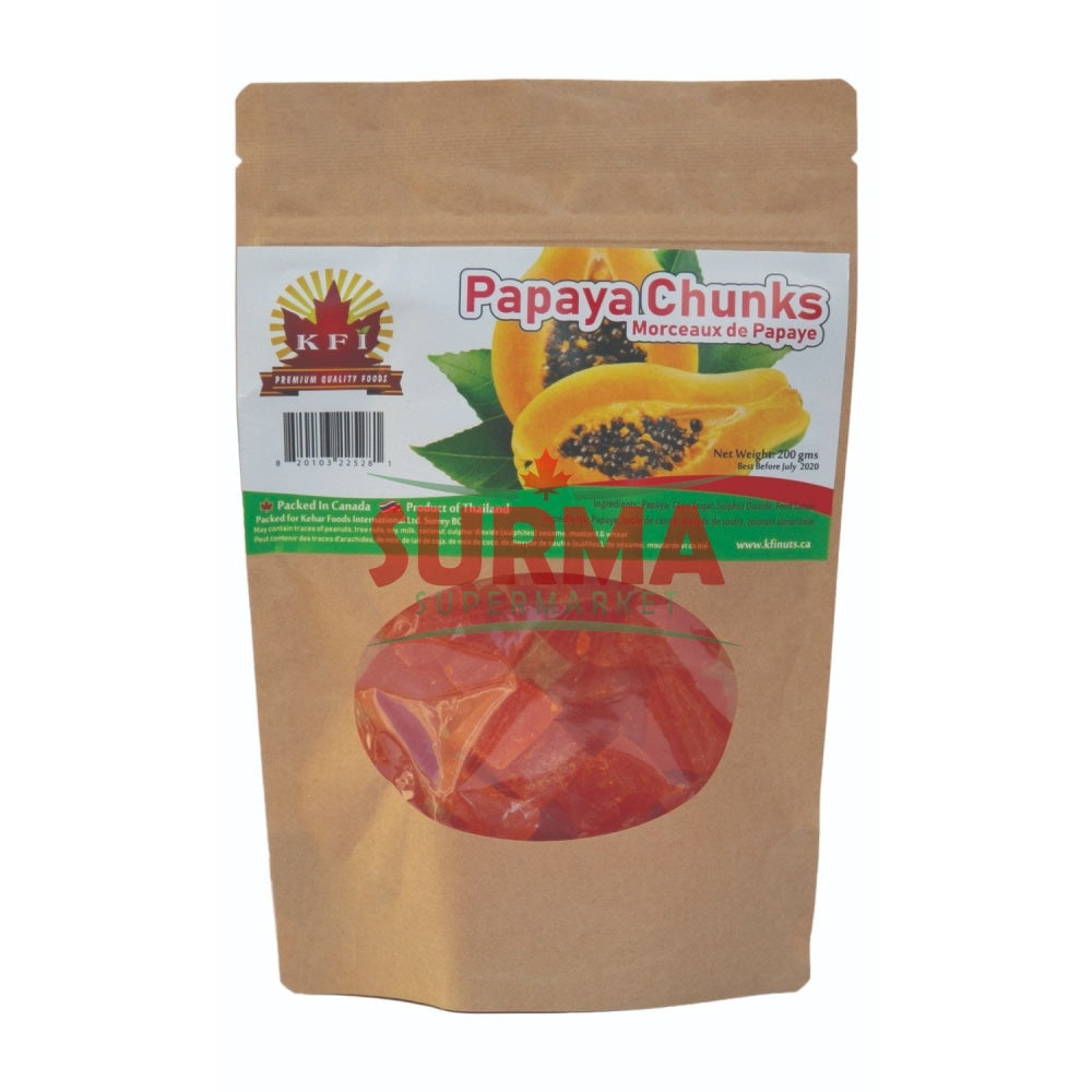 Kfi Papaya Chunks 200G Dry Fruits