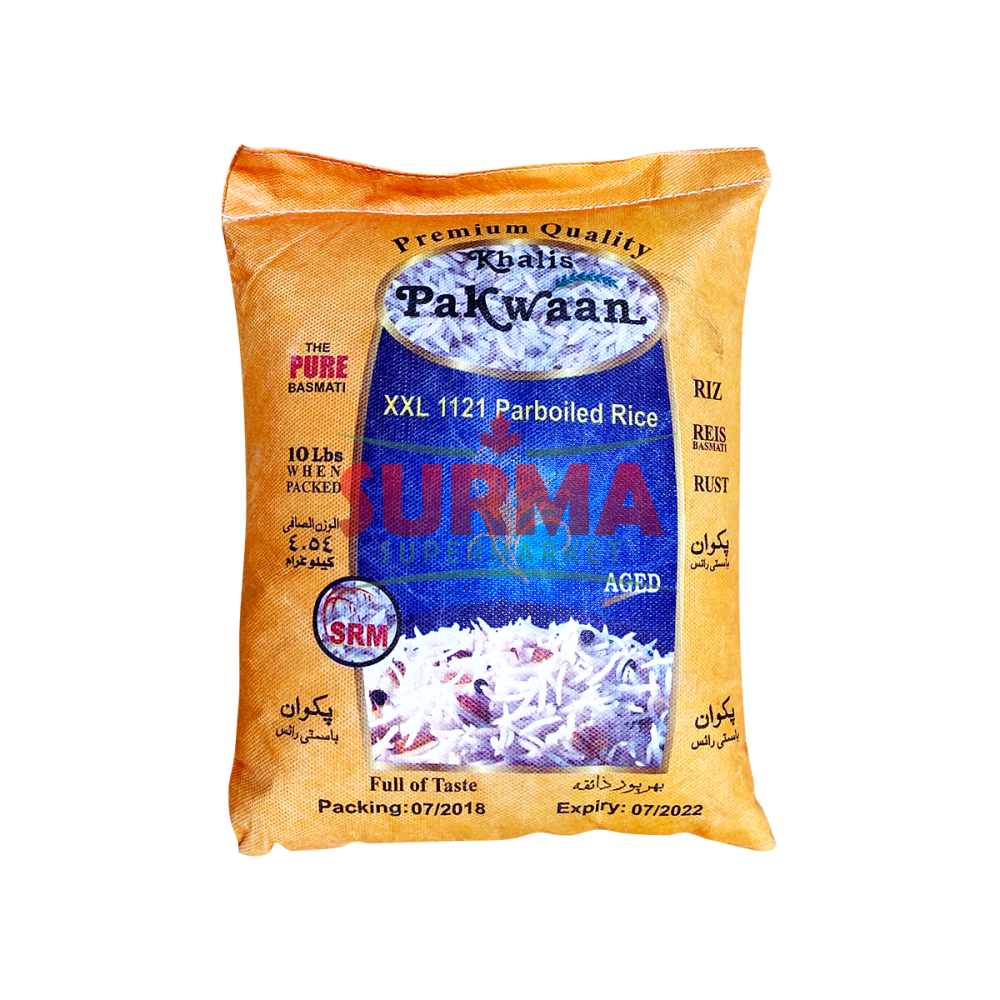 Khalis Pakwaan 1121 Parboiled Rice 10Lb