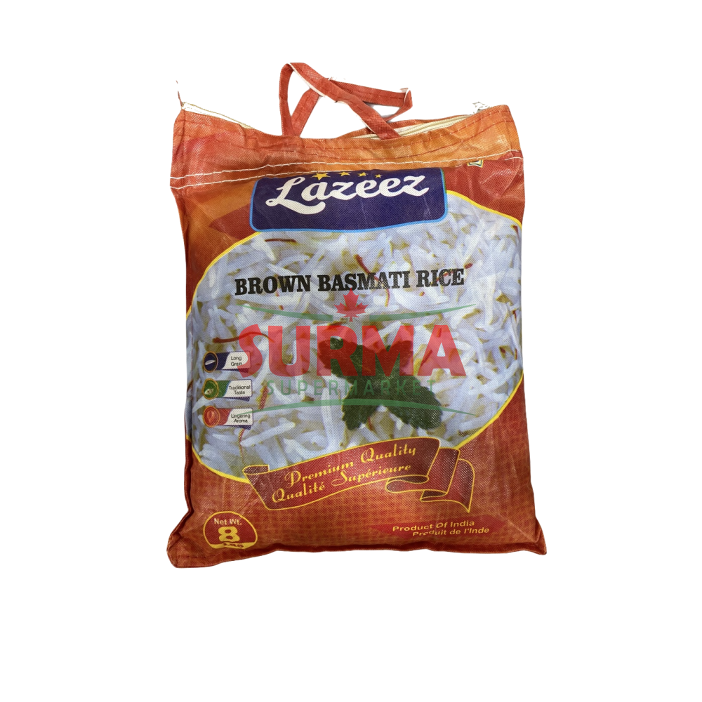 Lazeez Brown Basmati Rice 8Lb
