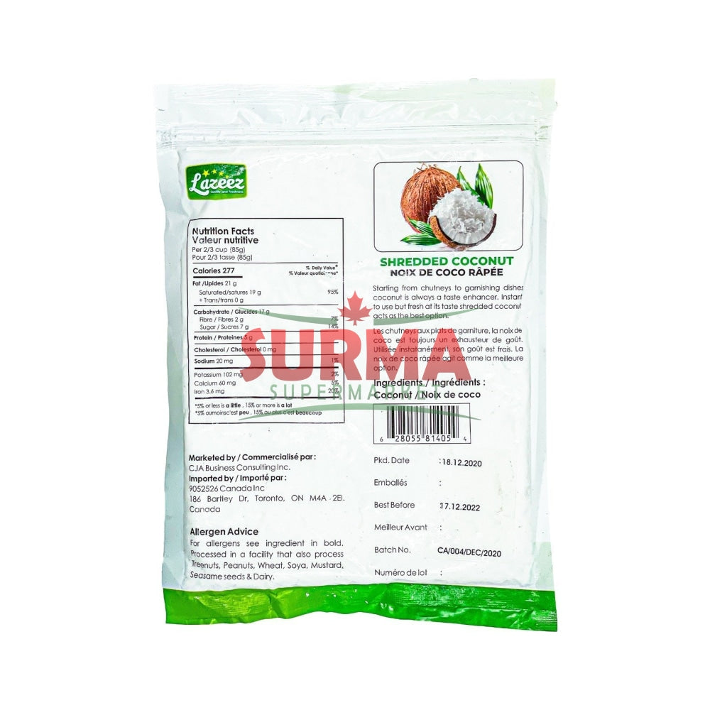 Lazeez Shredded Coconut 300G Frozen Vegetables