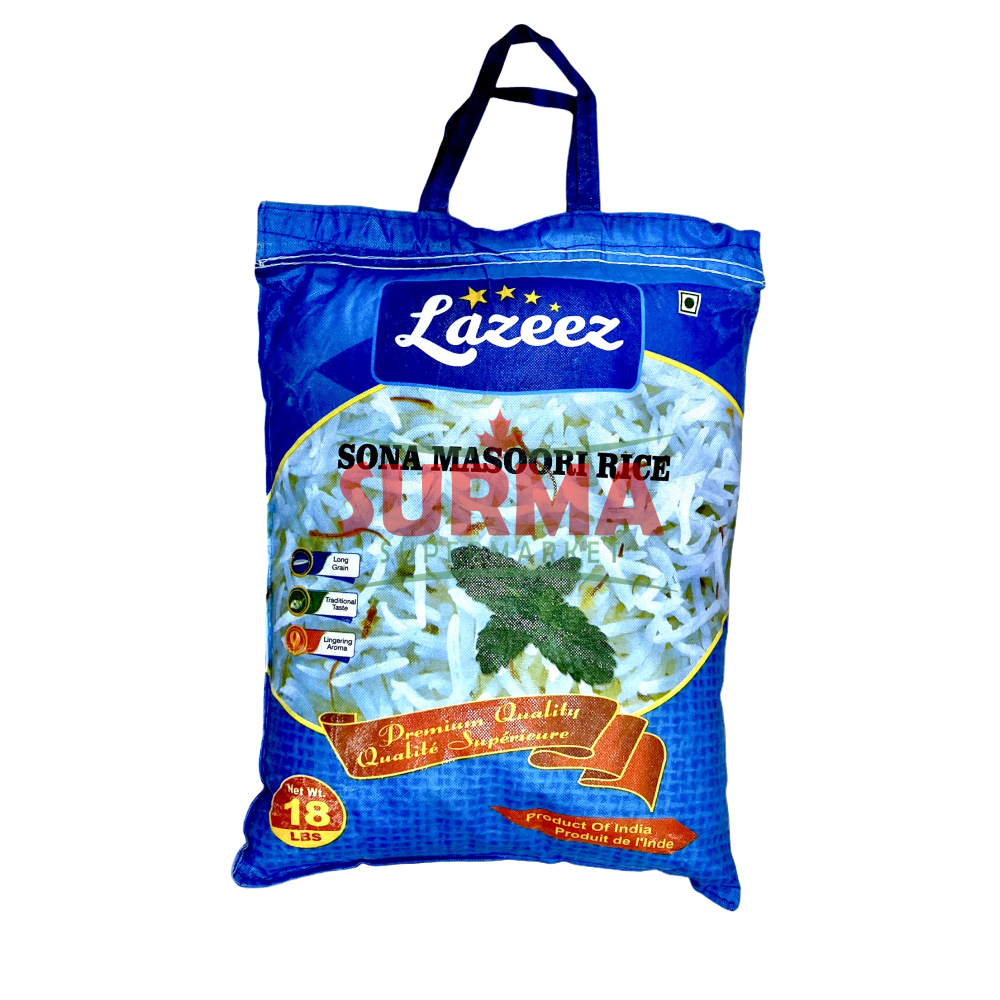 Lazeez Sona Masoori Rice 18Lb