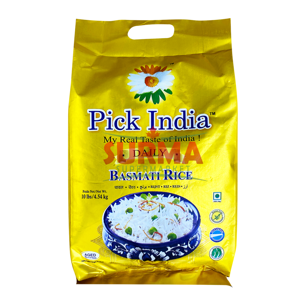 Pick India Daily Basmati 10Lb Rice
