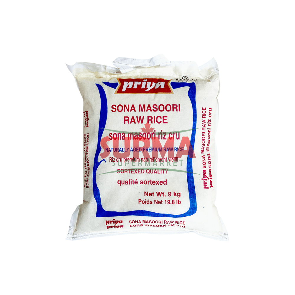 Priya Sona Masoori Raw Rice 20Lb Basmati