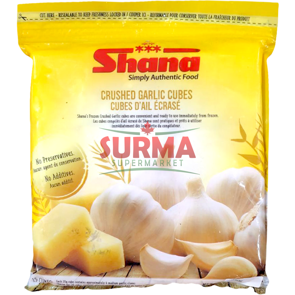 Shana Frozen Crushed Garlic Cubes 300G Vegetable