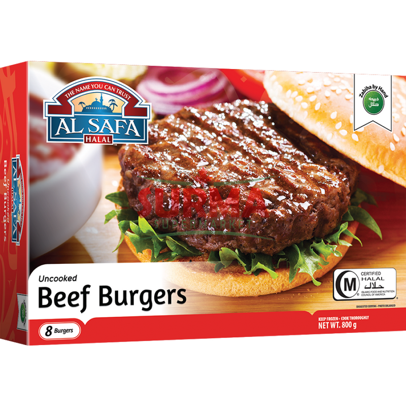 Al-Safa Beef Burgers 8 Pack 800G