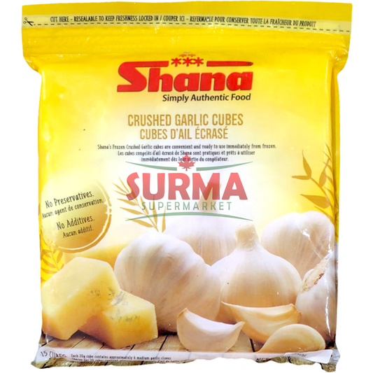 Shana Frozen Crushed Garlic Cubes 300G Vegetable