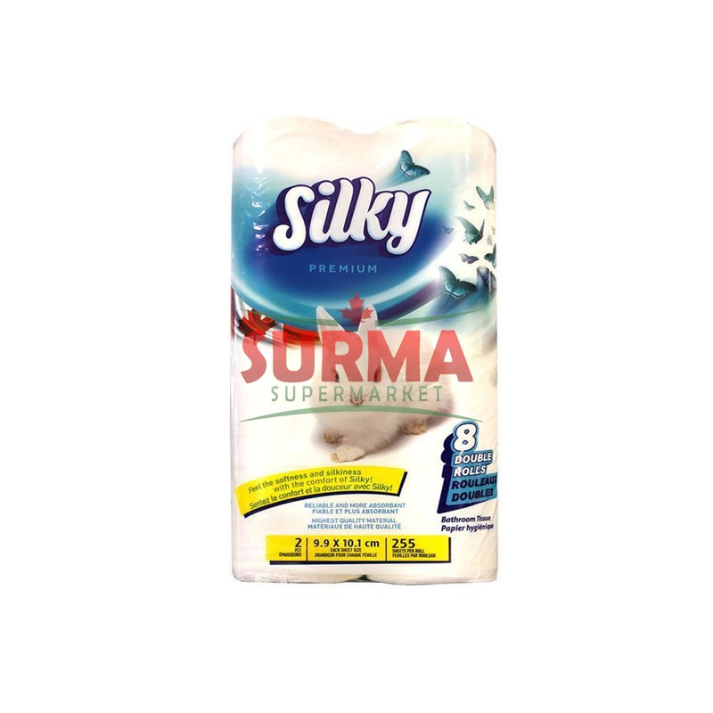 Silky Premium Bathroom Tissue 8 Double Rolls