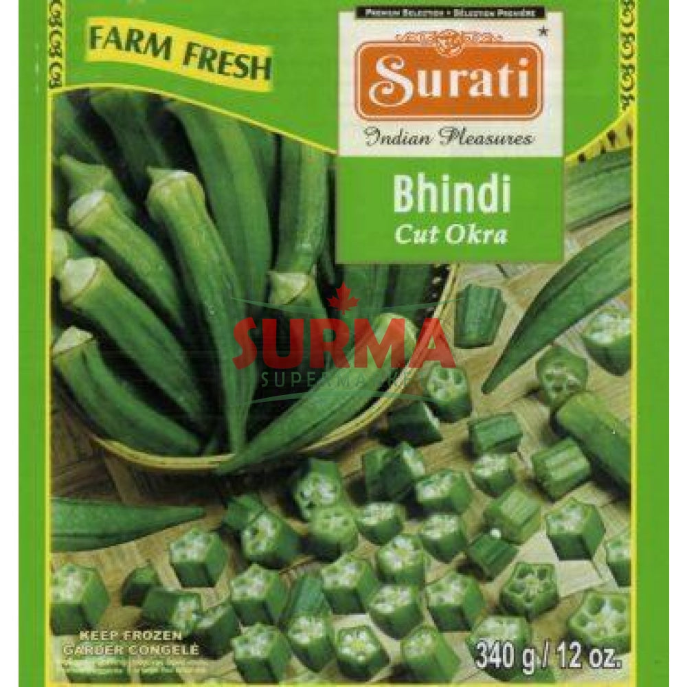 Surati Frozen Bhindi Whole Baby Okra 340G Vegetable