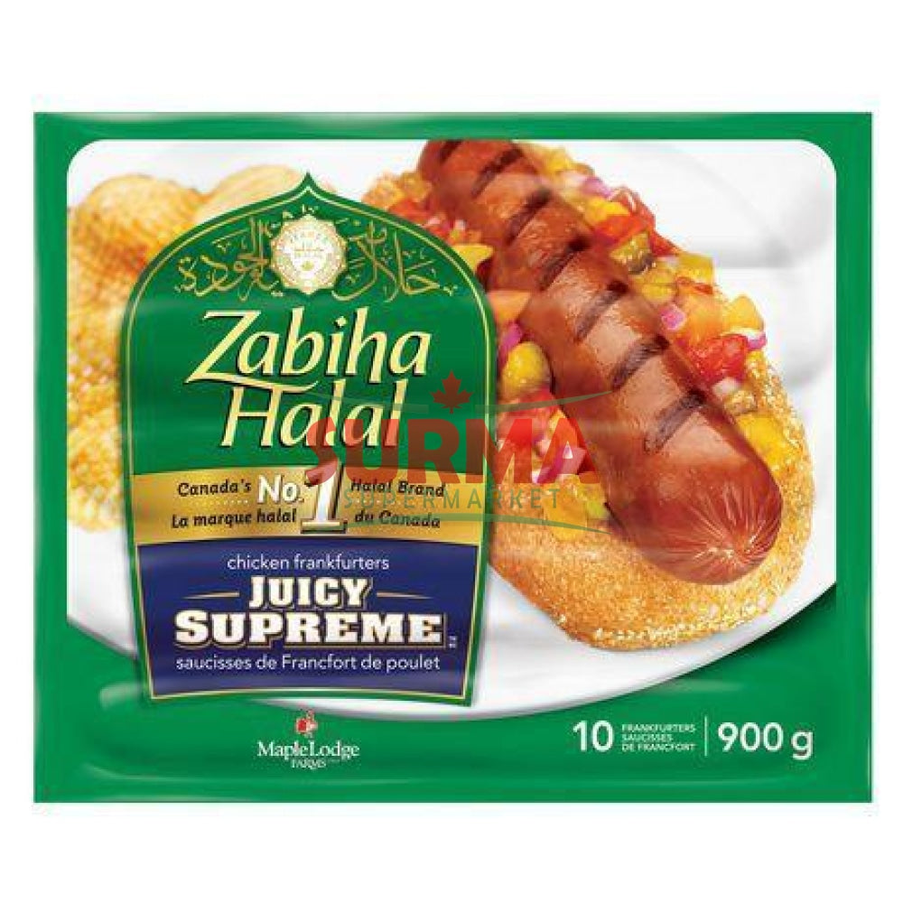 Zabiha Halal Chicken Supreme Weiners 900G Processed Meat